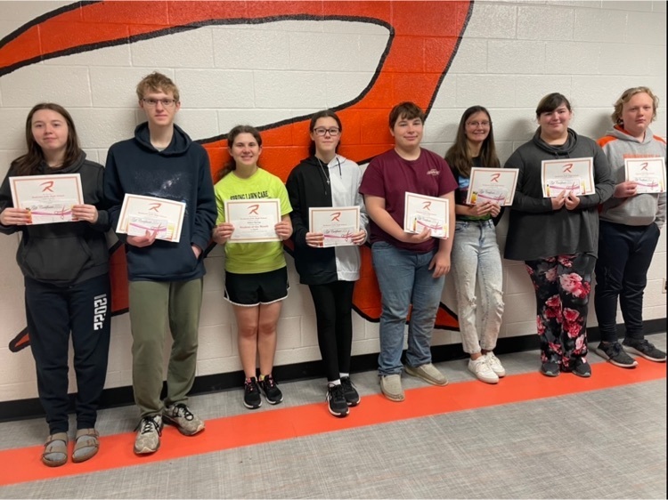 students of the month April 